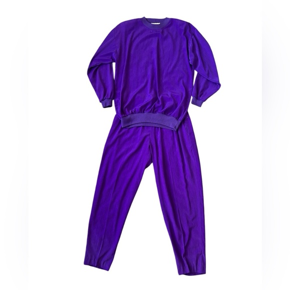 Peter Popovitch Vintage 90s Women’s Pant Set in Purple size medium - Picture 1 of 12